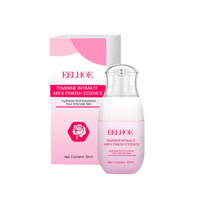 EELHOE 30ml Feminine Intimate Area Pinkish Essence bottle with box emphasizing hydration and nourishment for skin care