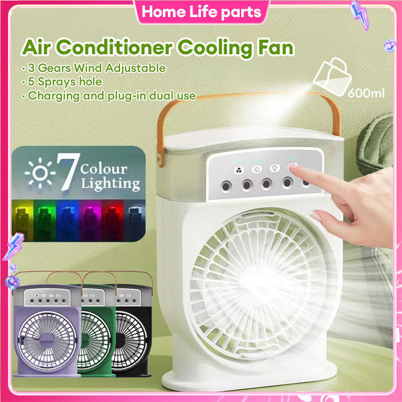 Portable USB Air Conditioner Cooling Fan With 5 Sprays