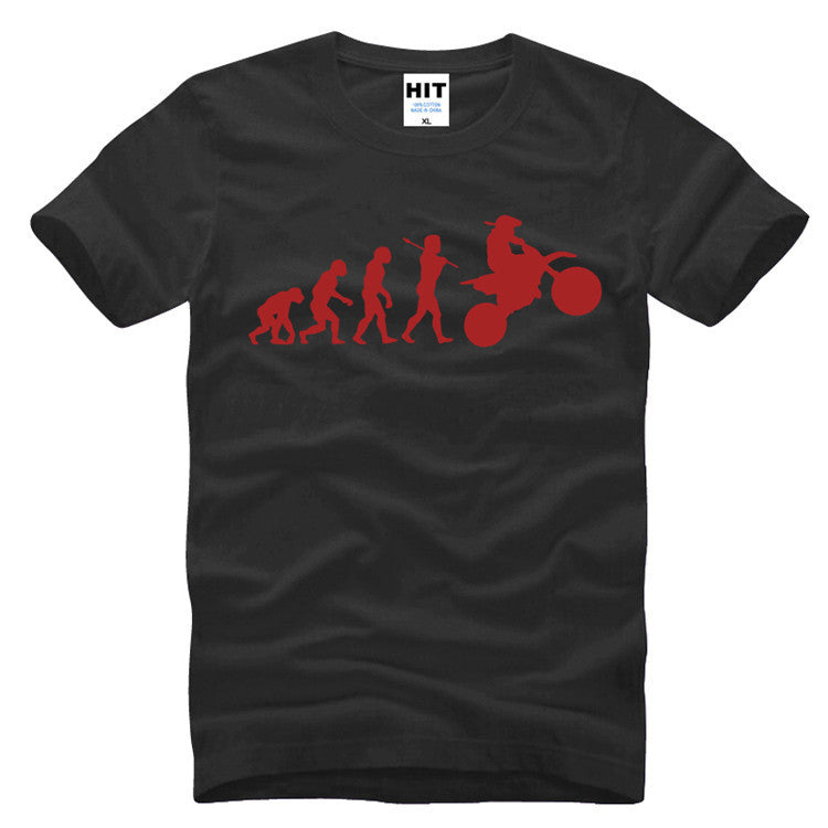 Cotton Men's T-shirt Evolution Theory Evolution Motocross