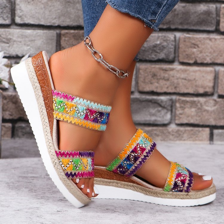 Woven Sandals Summer Casual Ethnic Style Slippers