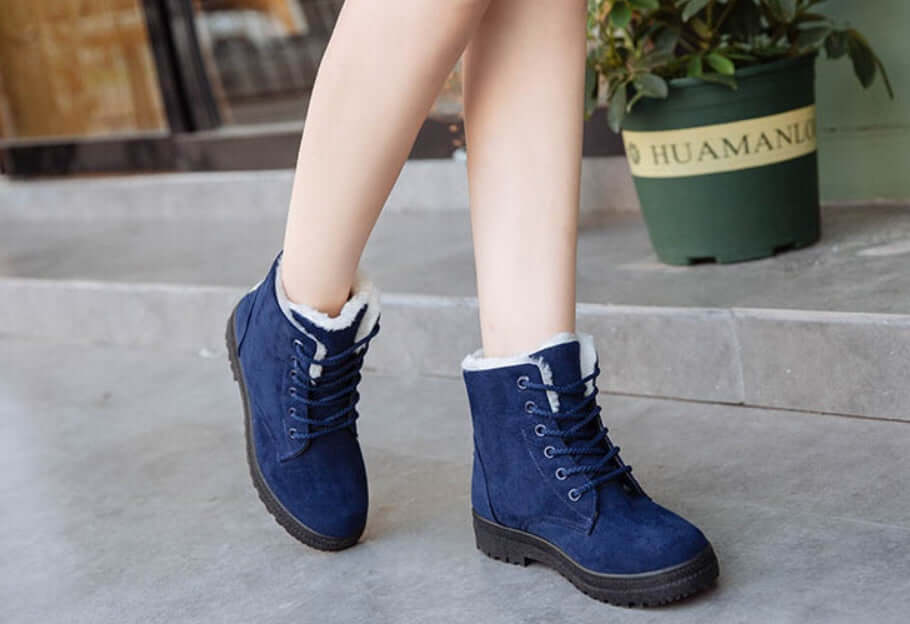 Winter New Women Snow Boots Flat with Large Size Casual Cotton Shoes Trend Women Vulcanized Shoes