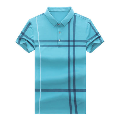 Men Summer Striped Polo Shirt Short Sleeve Slim Fit Polos Fashion Streetwear Tops