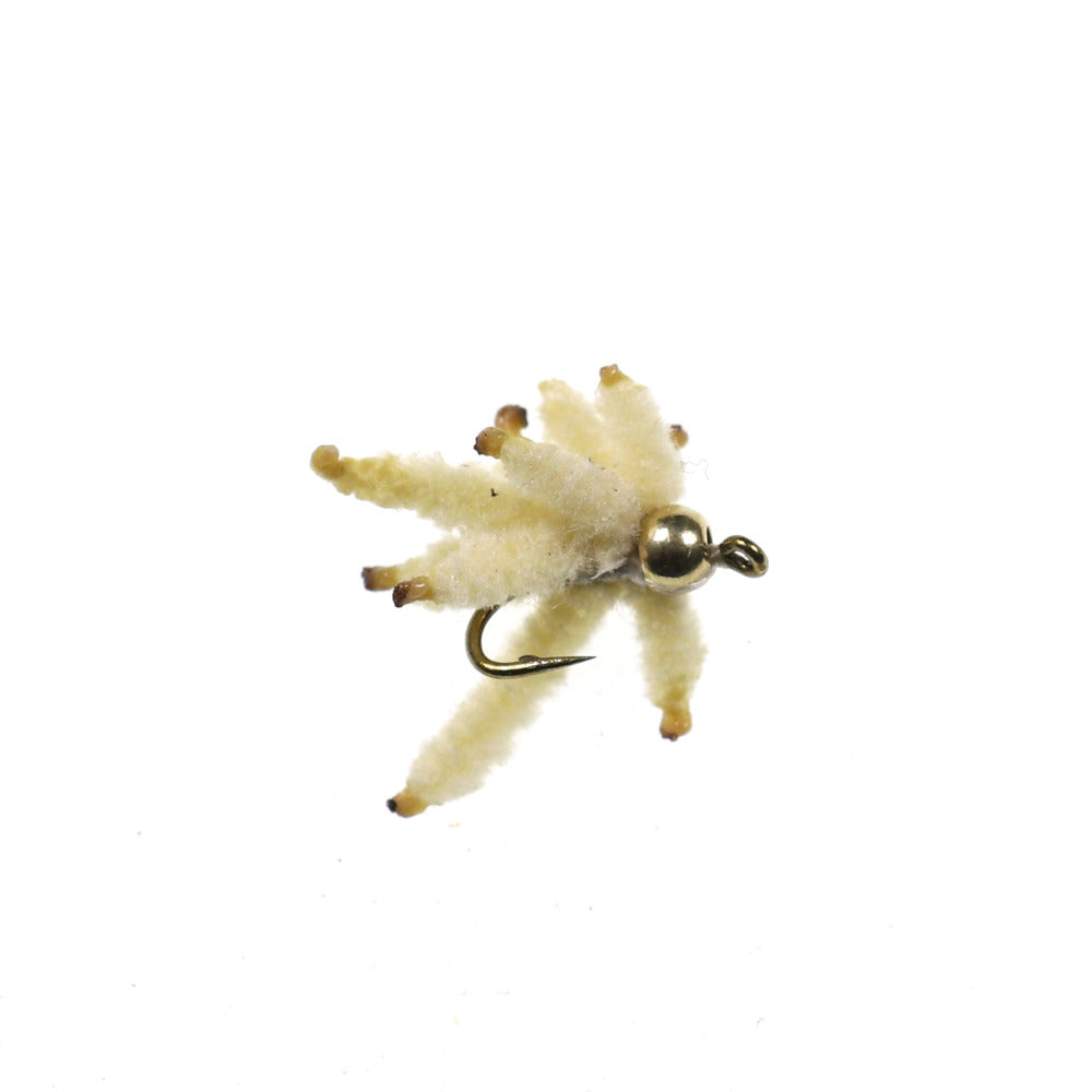 Fly Fishing White Striped Horse Mouth Simulation Maggot Hook, Breadworm Artificial Bait, Fly Hook