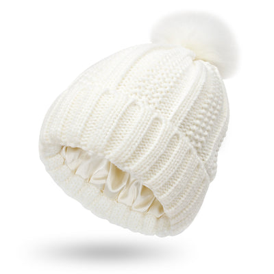 Hats Beanie Hat For Women Faux Fur Pom Pom Hat Winter Keep Warming Beanie Hat