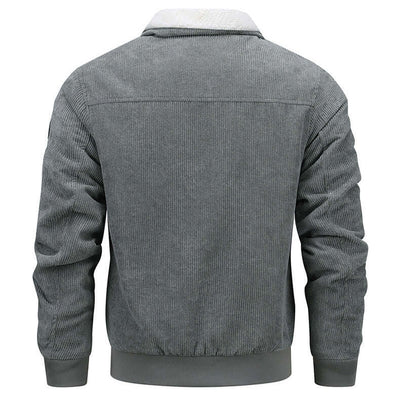 Winter Lapel Fleece Jacket With Pockets Warm Thicken Cotton