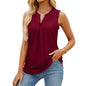 Women's Sleeveless T-shirt Summer Hole V-Neck Slim Fit Tank Tops