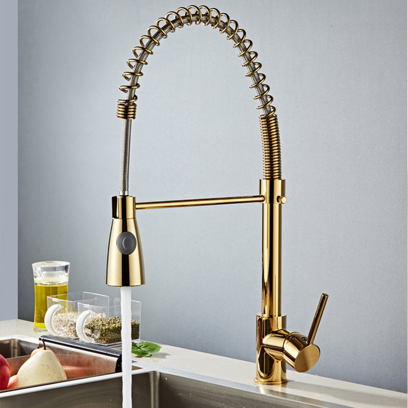 Two-speed Spring Copper Body Kitchen Sink Sink