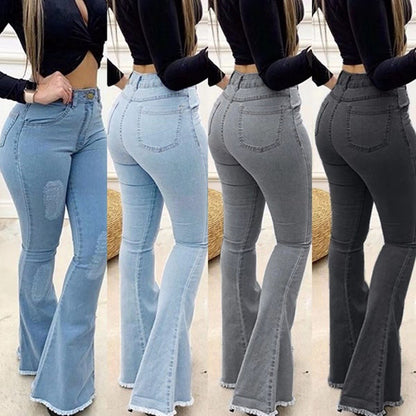 Sexy slim flared trousers women jeans