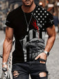 2024 Men's Fashion Printed Sports Summer Casual Stretch Crew Neck T-shirt