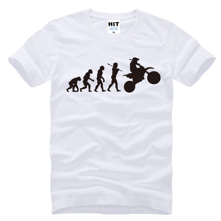 Cotton Men's T-shirt Evolution Theory Evolution Motocross