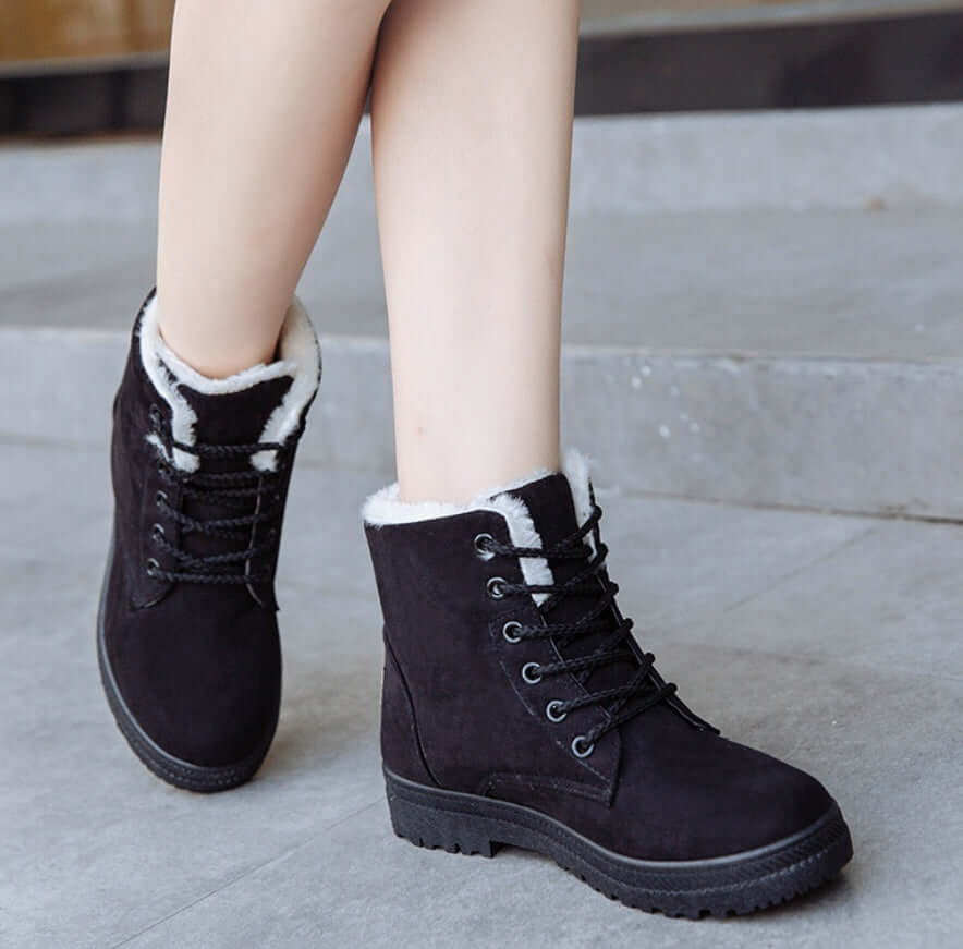 Winter New Women Snow Boots Flat with Large Size Casual Cotton Shoes Trend Women Vulcanized Shoes