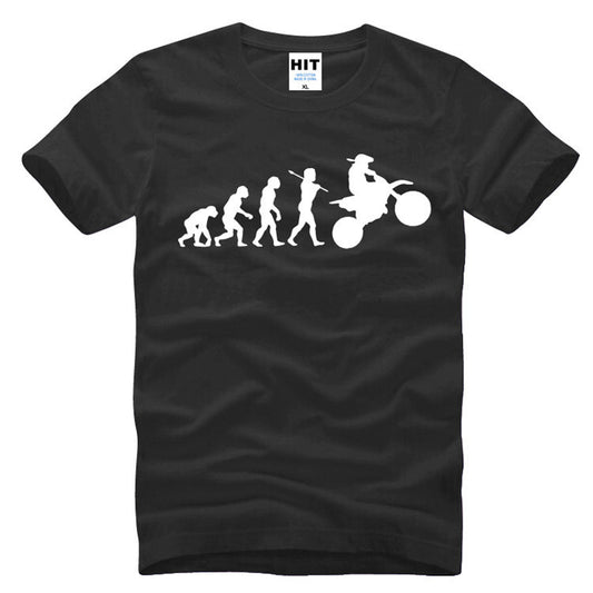 Cotton Men's T-shirt Evolution Theory Evolution Motocross