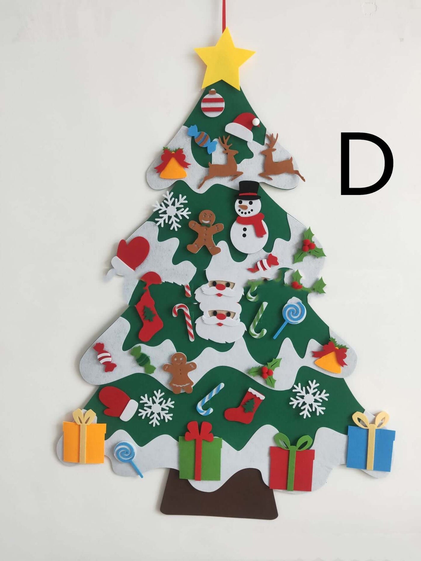 DIY Felt Christmas Tree With Three-dimensional Christmas Tree