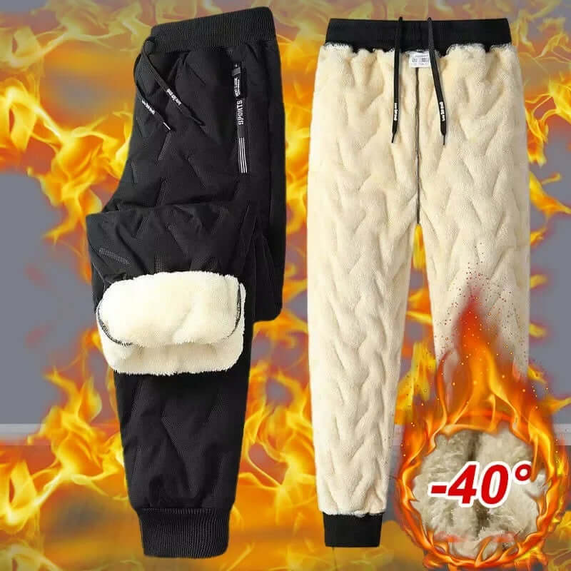 Casual Pants for Men Waterproof Windproof Warm Cotton Pants