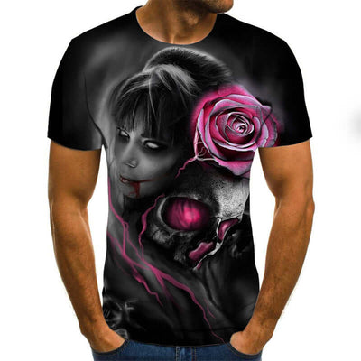 Print Short Sleeve T-Shirts For Men And Women