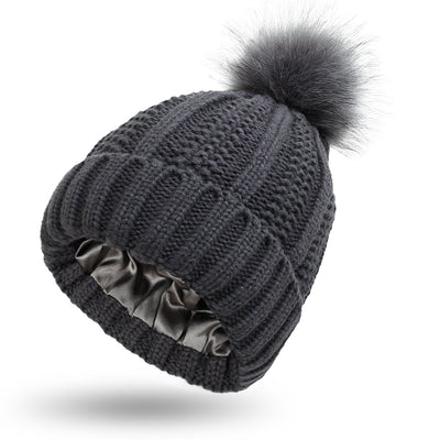 Hats Beanie Hat For Women Faux Fur Pom Pom Hat Winter Keep Warming Beanie Hat