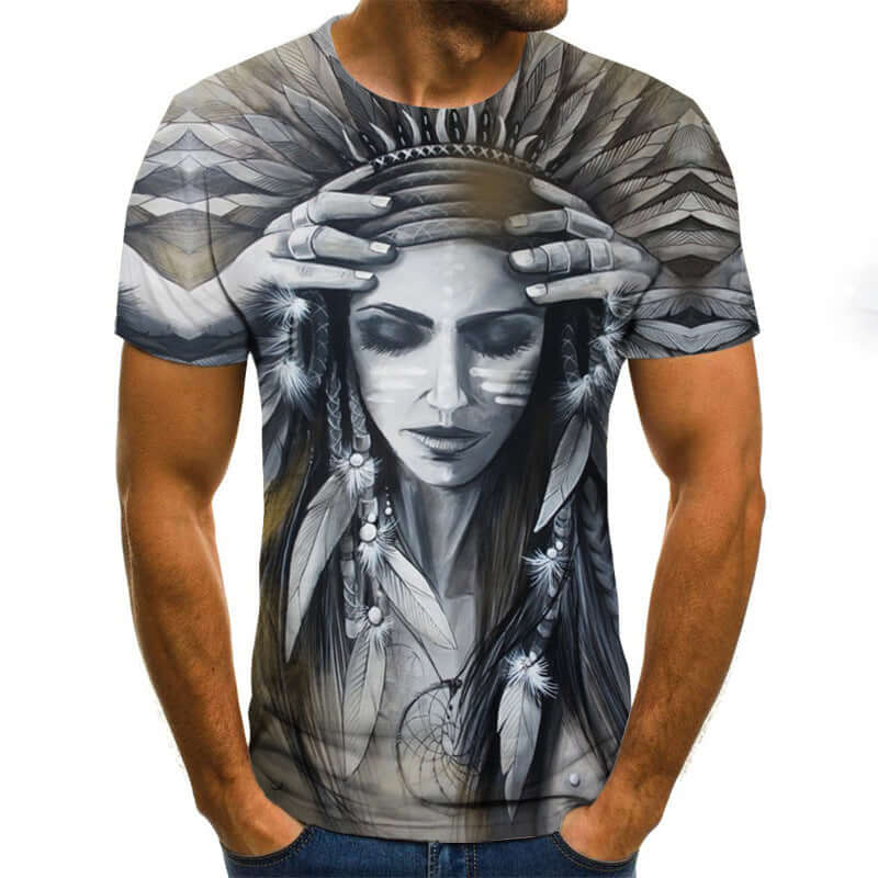 Print Short Sleeve T-Shirts For Men And Women