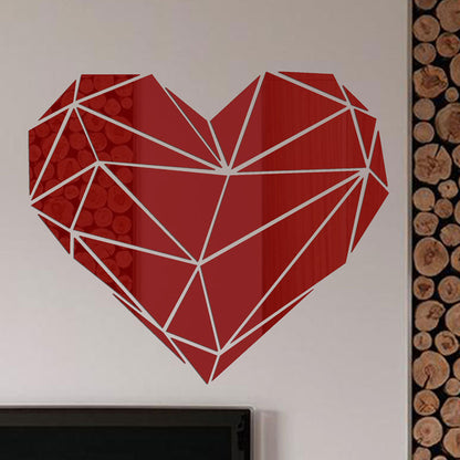 Geometric Love Acrylic Mirror Sticker Three-dimensional Decoration