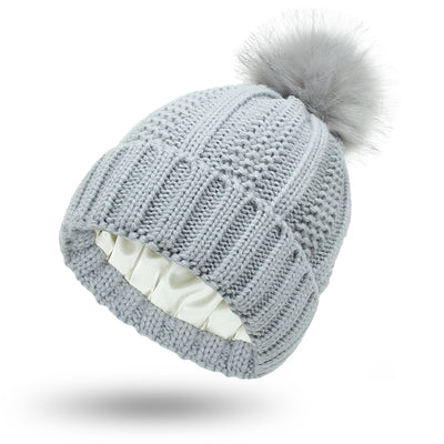 Hats Beanie Hat For Women Faux Fur Pom Pom Hat Winter Keep Warming Beanie Hat