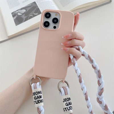 Back Woven Cross-body Lanyard Backer-card Accessories Phone Case