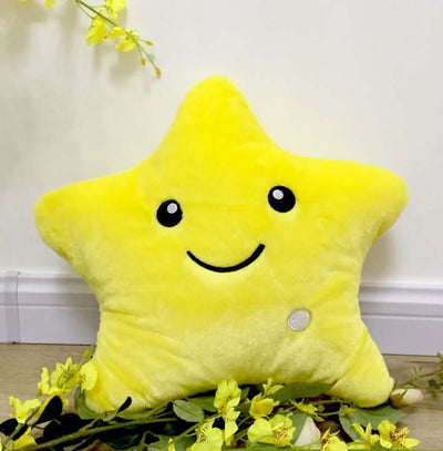 LED Light Colorful Cushion Stars Plush Pillow Toys Gift For Kids Children Girl