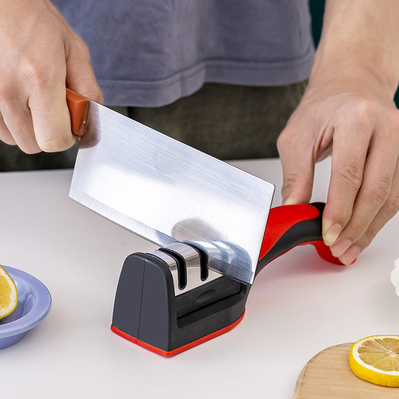 Multifunctional Hand-held Triple-use Sharpening Tool For Home Use
