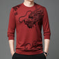 Round Neck Flocking Casual T-shirt Men