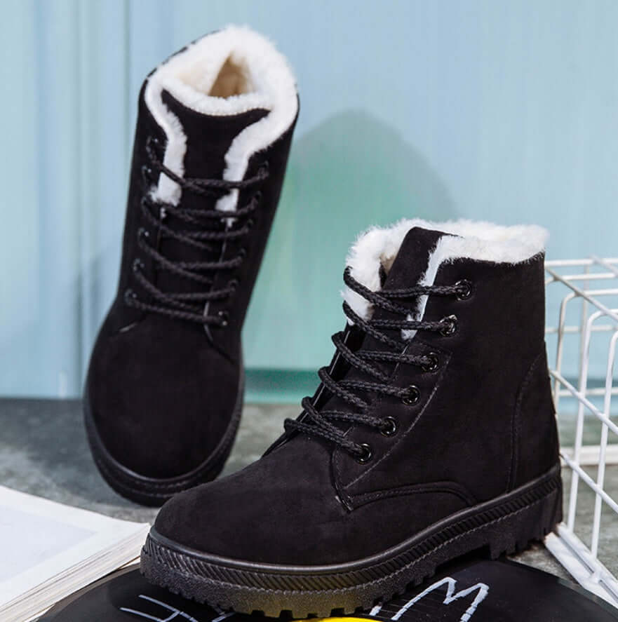 Winter New Women Snow Boots Flat with Large Size Casual Cotton Shoes Trend Women Vulcanized Shoes