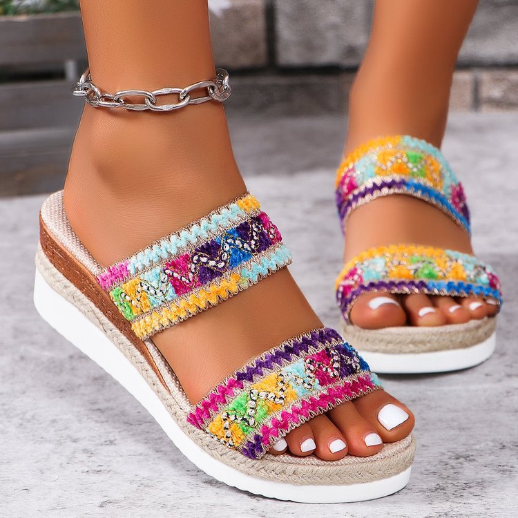 Woven Sandals Summer Casual Ethnic Style Slippers