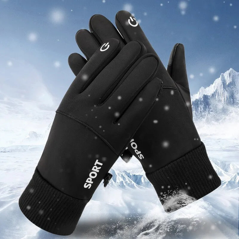 Black Winter Gloves Warm Full Fingers