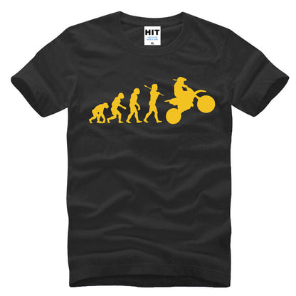 Cotton Men's T-shirt Evolution Theory Evolution Motocross