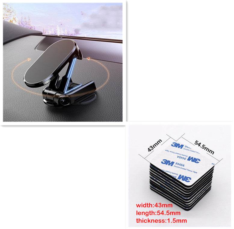 Rotate Metal Magnetic Car Phone Holder Foldable Universal Mobile Phone Stand Air Vent Magnet Mount GPS Support