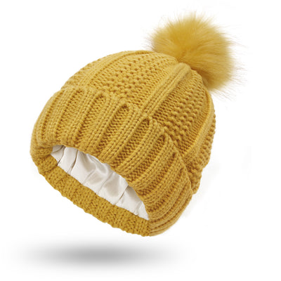 Hats Beanie Hat For Women Faux Fur Pom Pom Hat Winter Keep Warming Beanie Hat