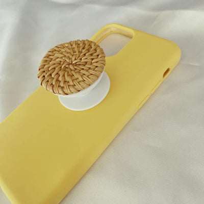 Bamboo Woven Telescopic Mobile Phone Folding Stand Gift Jewelry Accessories