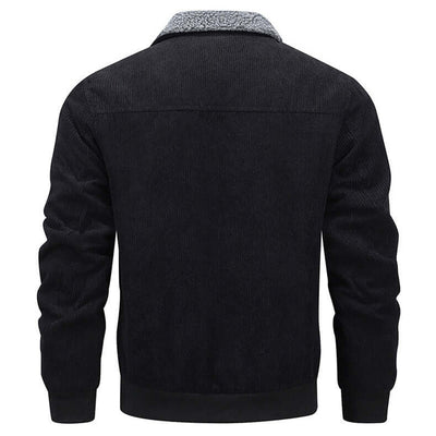 Winter Lapel Fleece Jacket With Pockets Warm Thicken Cotton