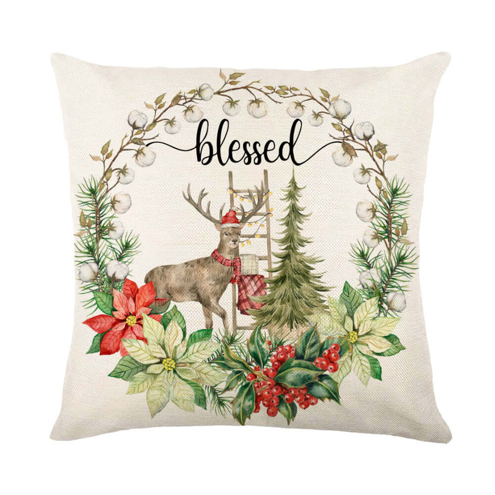 Christmas Decorations Pillow Covers Sofa Square