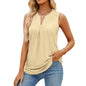 Women's Sleeveless T-shirt Summer Hole V-Neck Slim Fit Tank Tops