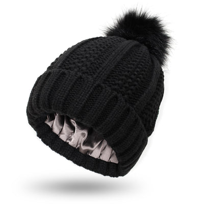 Hats Beanie Hat For Women Faux Fur Pom Pom Hat Winter Keep Warming Beanie Hat