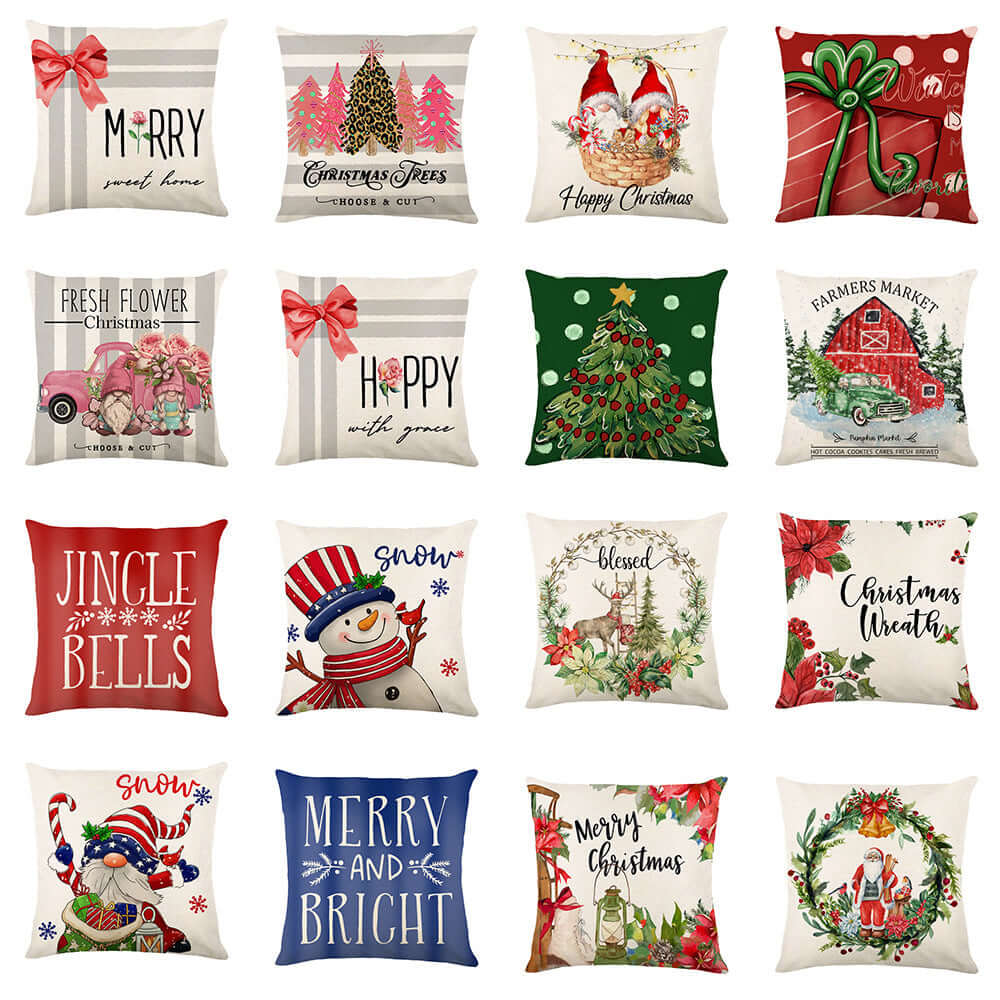 Christmas Decorations Pillow Covers Sofa Square