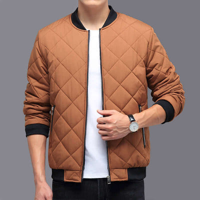 Baseball Jacket Casual Solid Color Outwear Clothing For Men