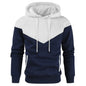 Loose Side Slit Pockets Colorblock Hooded Sweatshirt