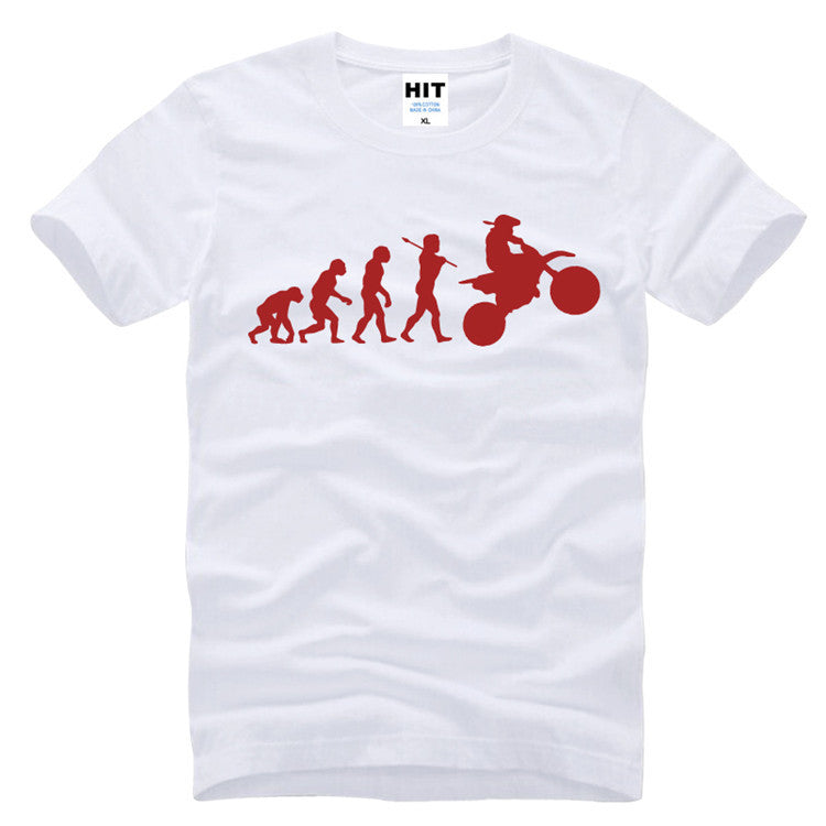 Cotton Men's T-shirt Evolution Theory Evolution Motocross