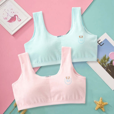 Primary Student Vest Female Junior High  Girl High School  Underwear Pure Cotton Bra