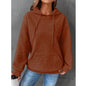 Fashion Waffle Hoodie Sweater Women's Sports Sweatshirt Casual Long Sleeve Tops Womens Clothing