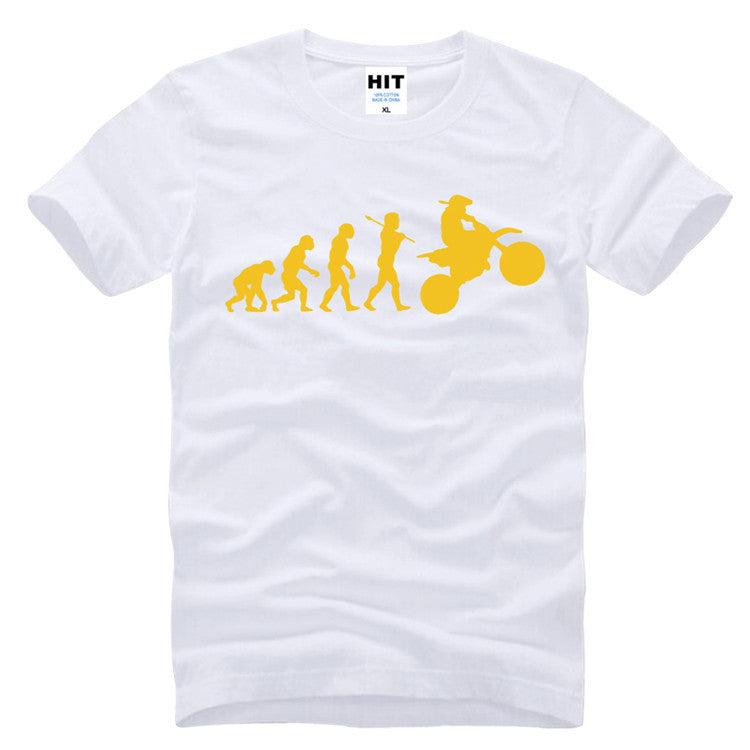 Cotton Men's T-shirt Evolution Theory Evolution Motocross