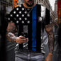 2024 Men's Fashion Printed Sports Summer Casual Stretch Crew Neck T-shirt