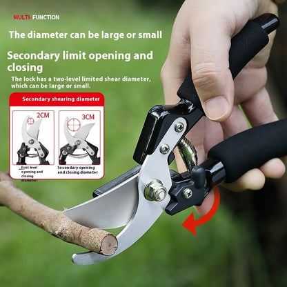 Strong Stainless Steel Pruning Shear Labor-saving Garden Bonsai Gardening Coarse Branch Shears Multifunctional