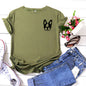 Round Neck Casual Short Sleeved T-shirt For Women